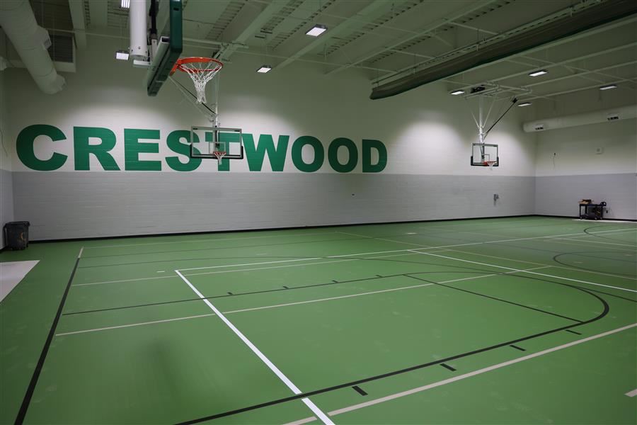  The new Crestwood Elementary School gymnasium.